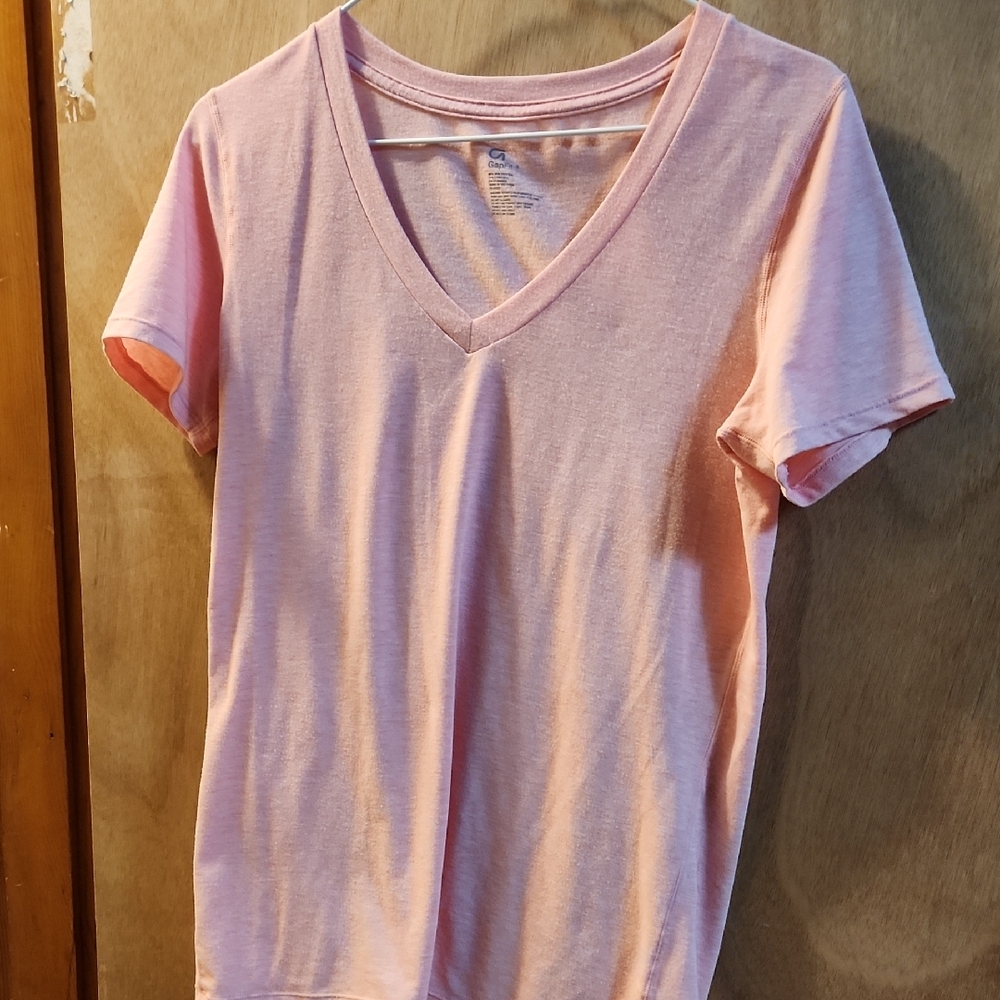 GAP Light Pink V-Neck Short Sleeve Tee